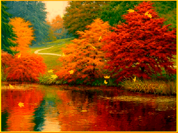 Resultado de imagen de otoño caida de las hojas GIF