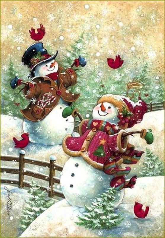 Les bonhommes de neige.